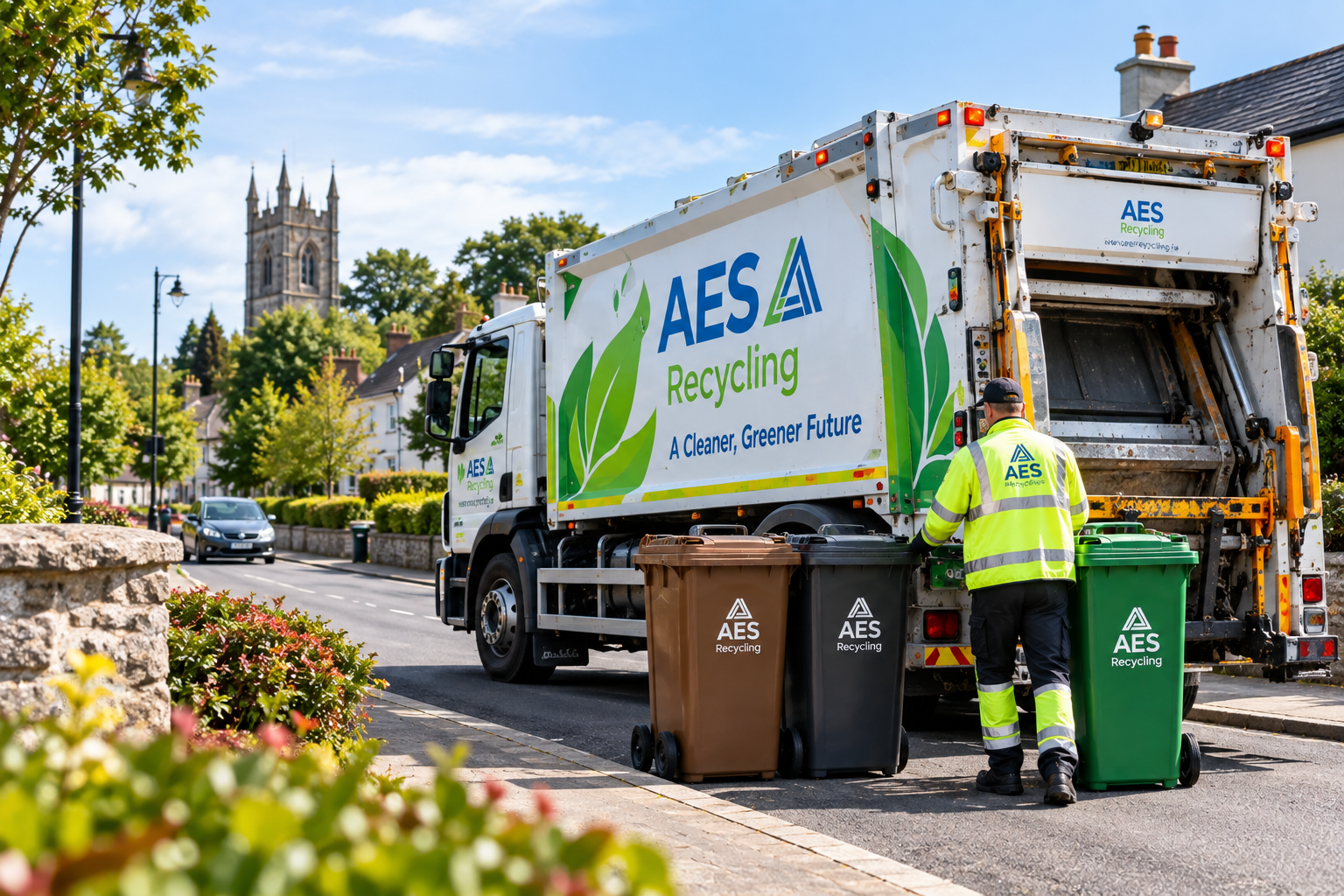 AES Recycling household bin collection service in Lusk