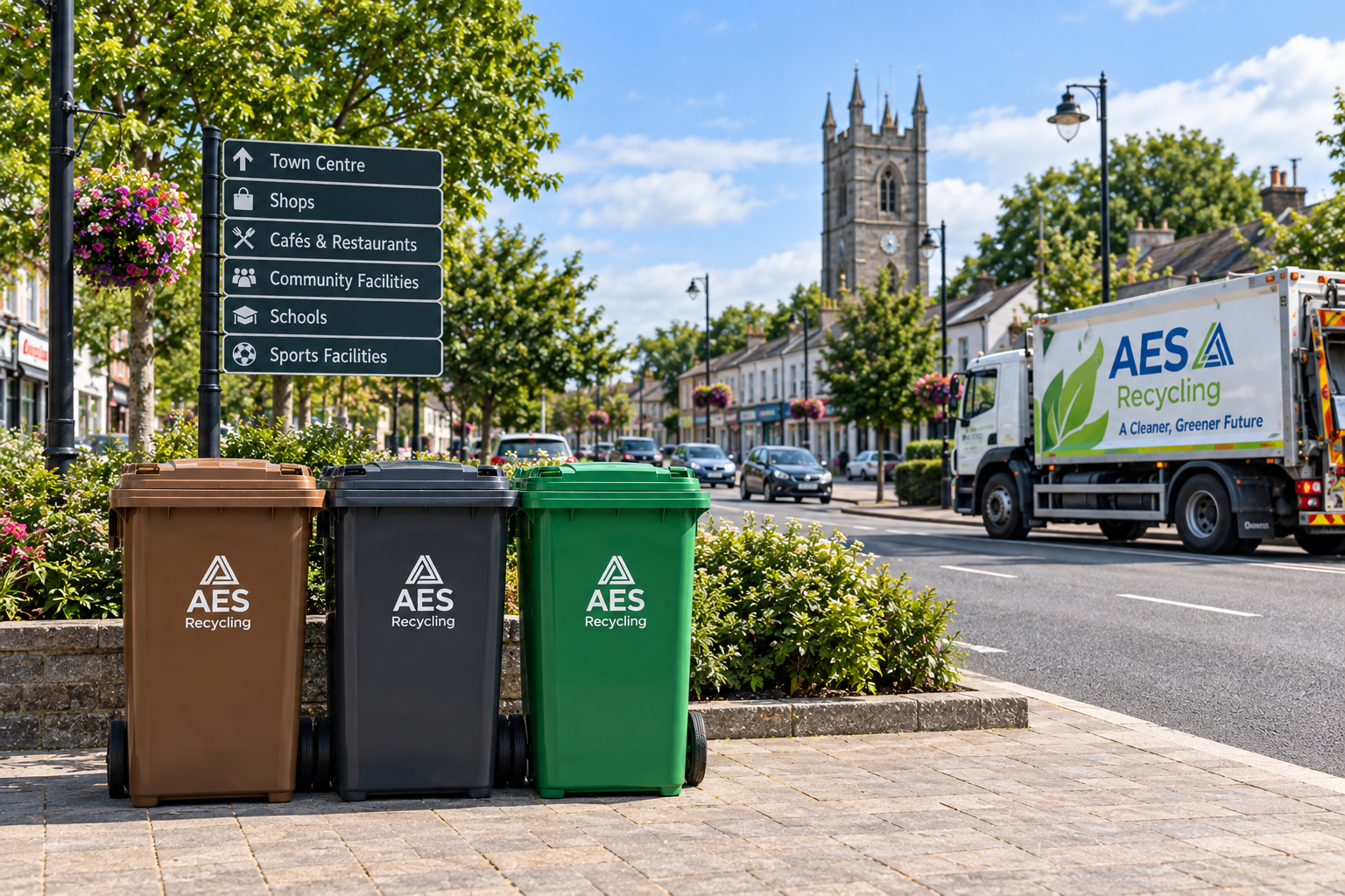 Household bin collection in Lusk
